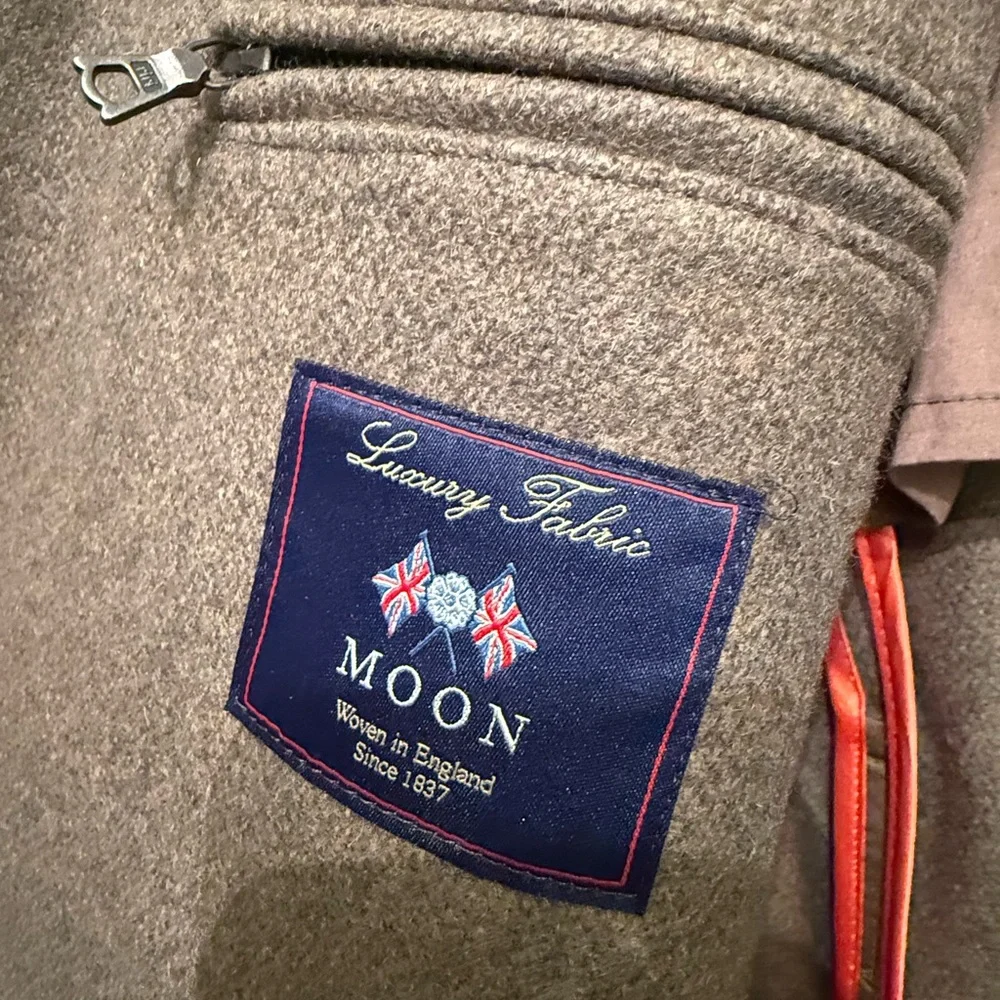 Todd Snyder Olive Military Coat with Gold Buttons & shearling Collar - Picture 6 of 16